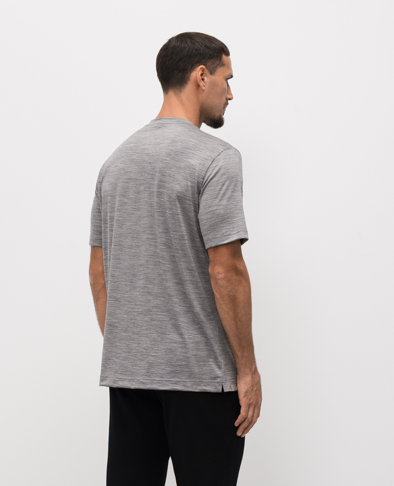 

Grey melange wool T-shirt CAPOBIANCO