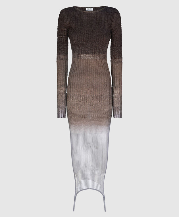 the attico brown dress Brown Popeline Minidress