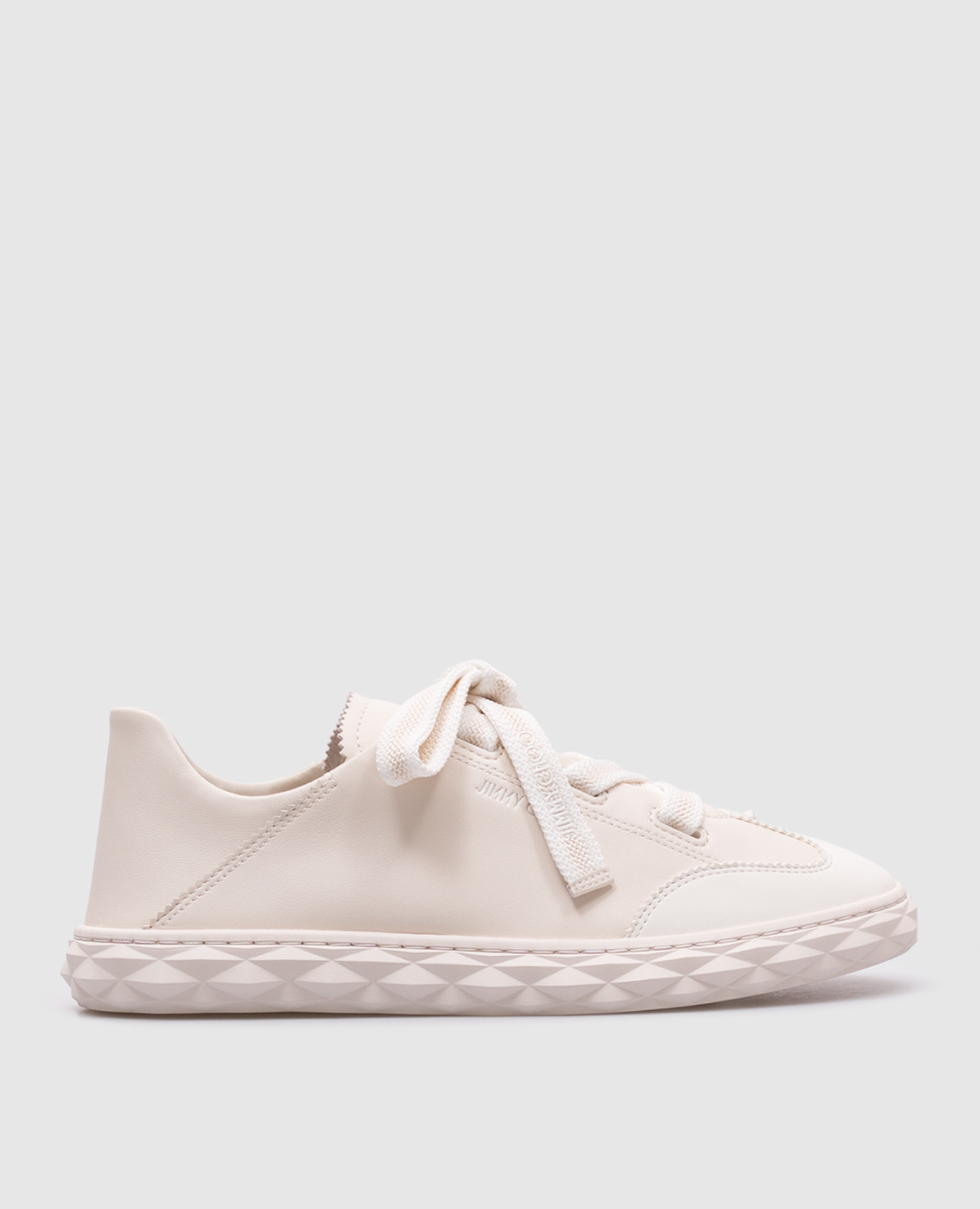 

Beige leather Diamond Light Flex sneakers with logo Jimmy Choo