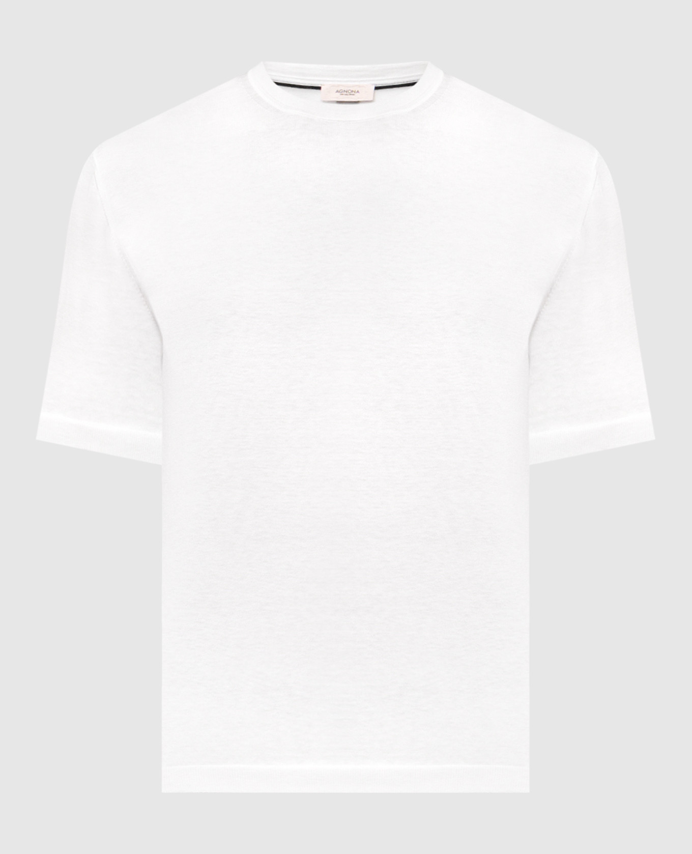 

White silk t-shirt with logo Agnona
