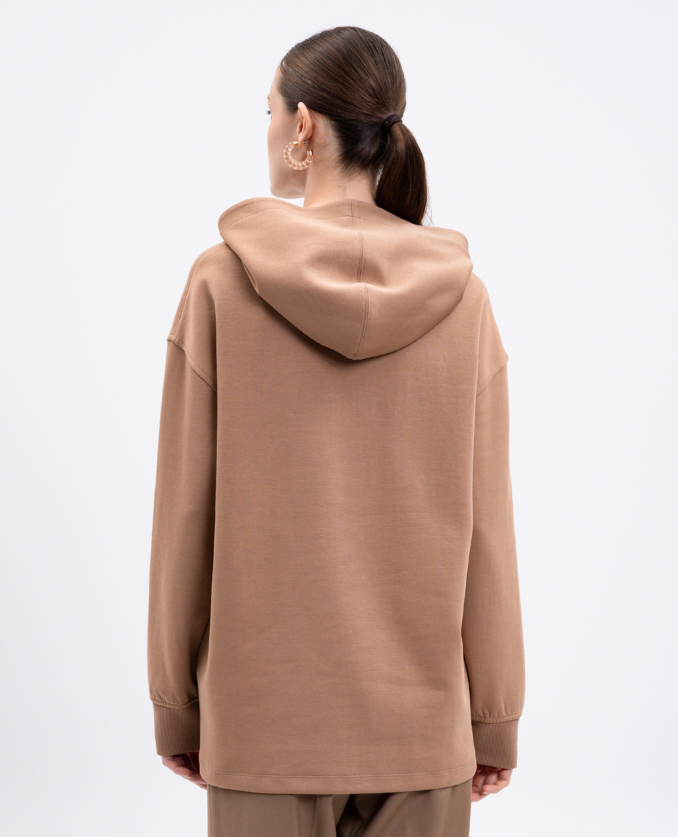 

Beige VISIERA hoodie with logo Max Mara