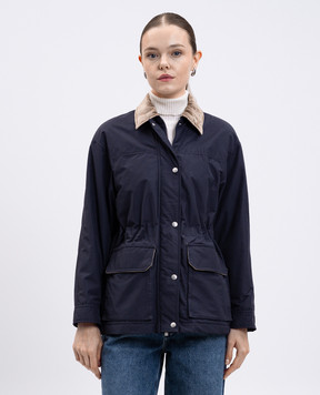 Peserico Blue jacket with brand patch A210187312C