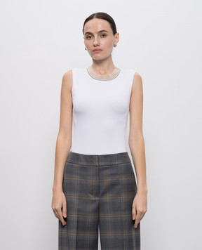 Peserico White top with monil chain S08622J05669B