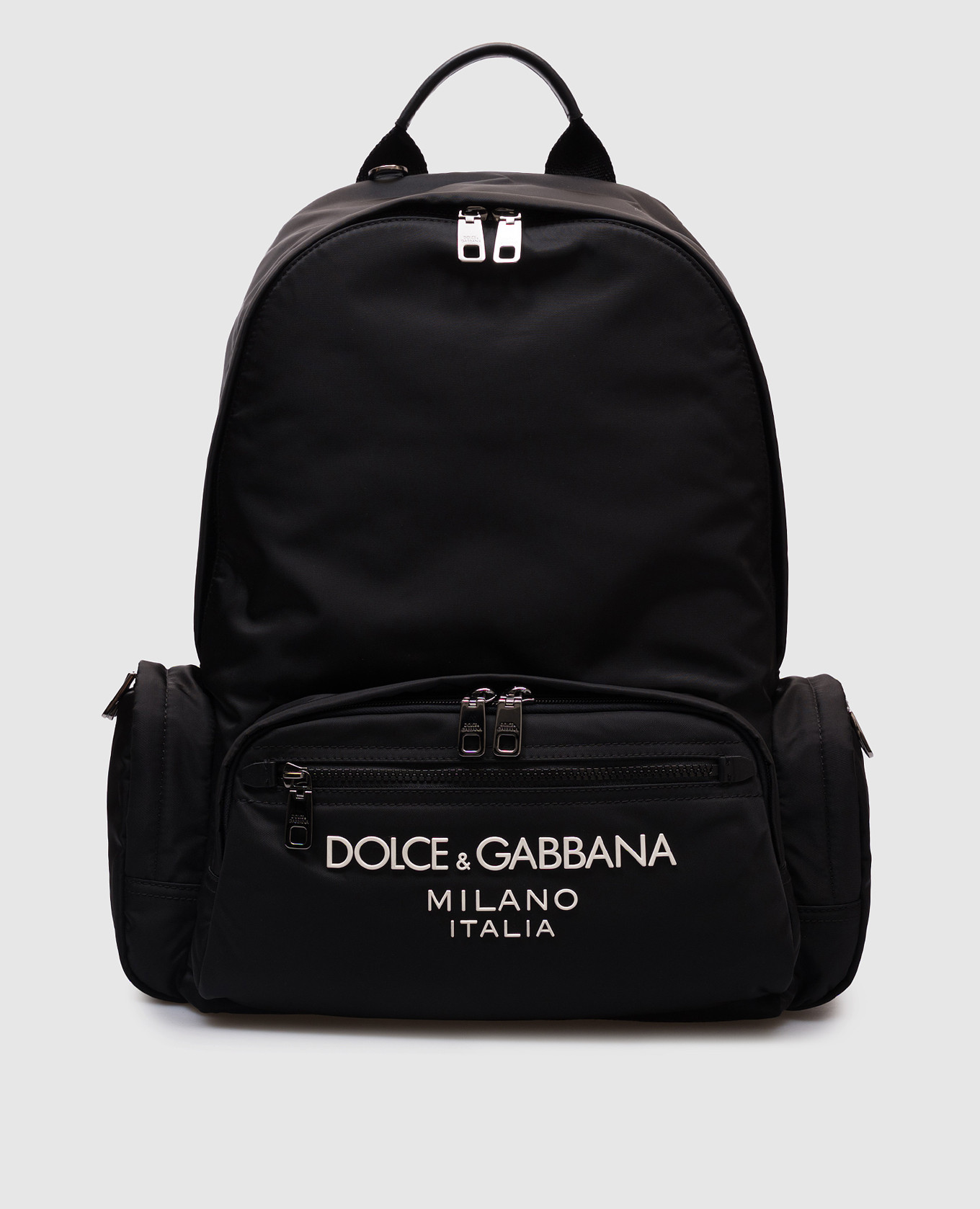 

Black backpack with textured logo Dolce&Gabbana