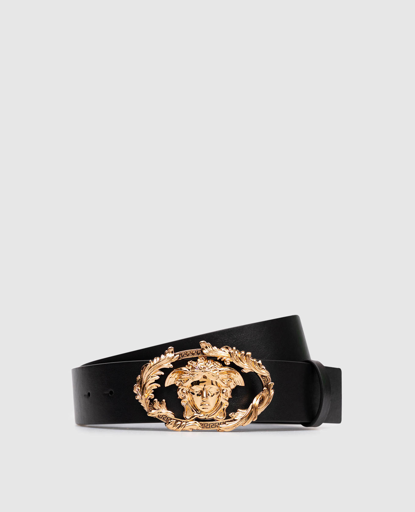 Black Medusa leather belt Versace