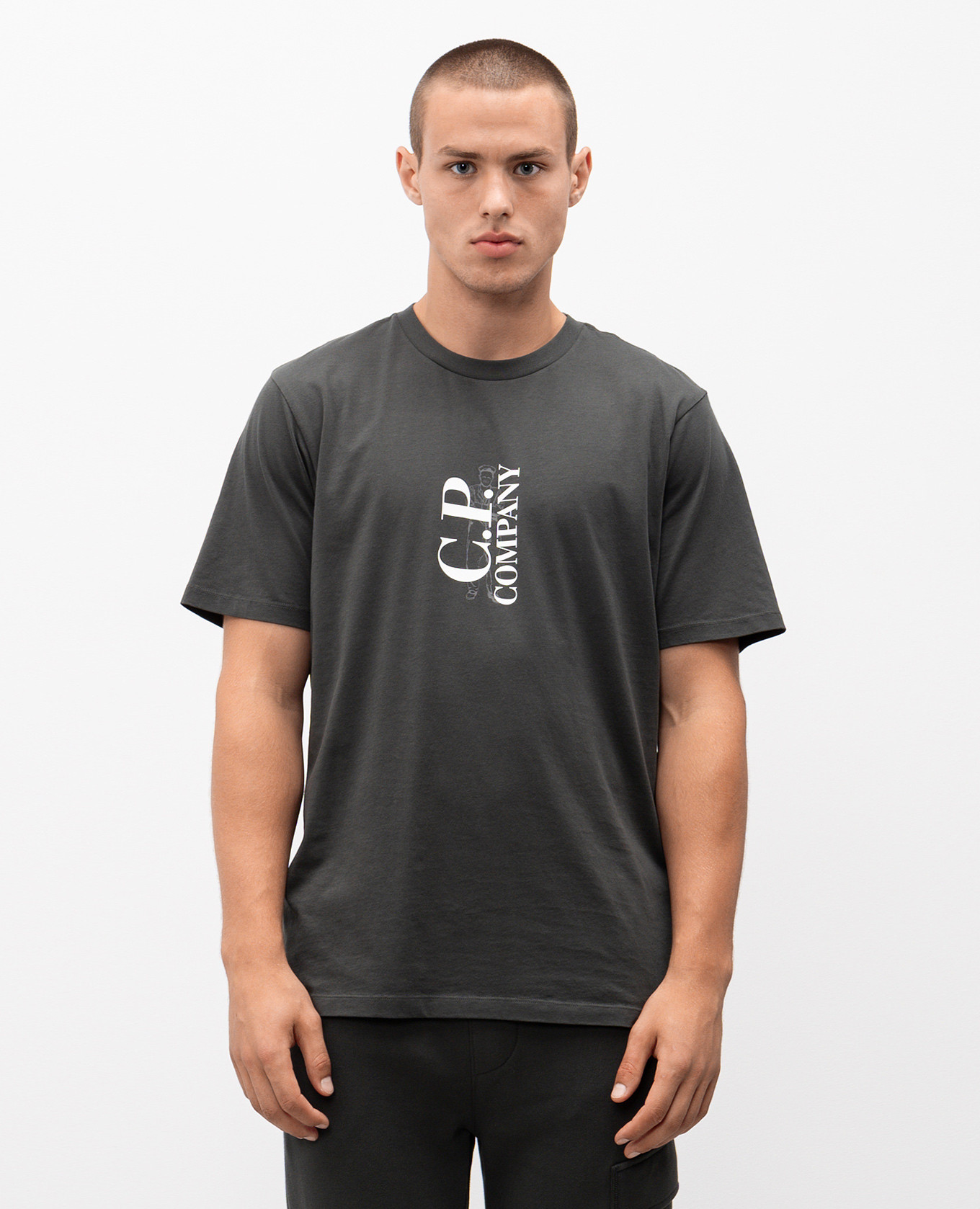 

Green t-shirt with logo print C.P. Company