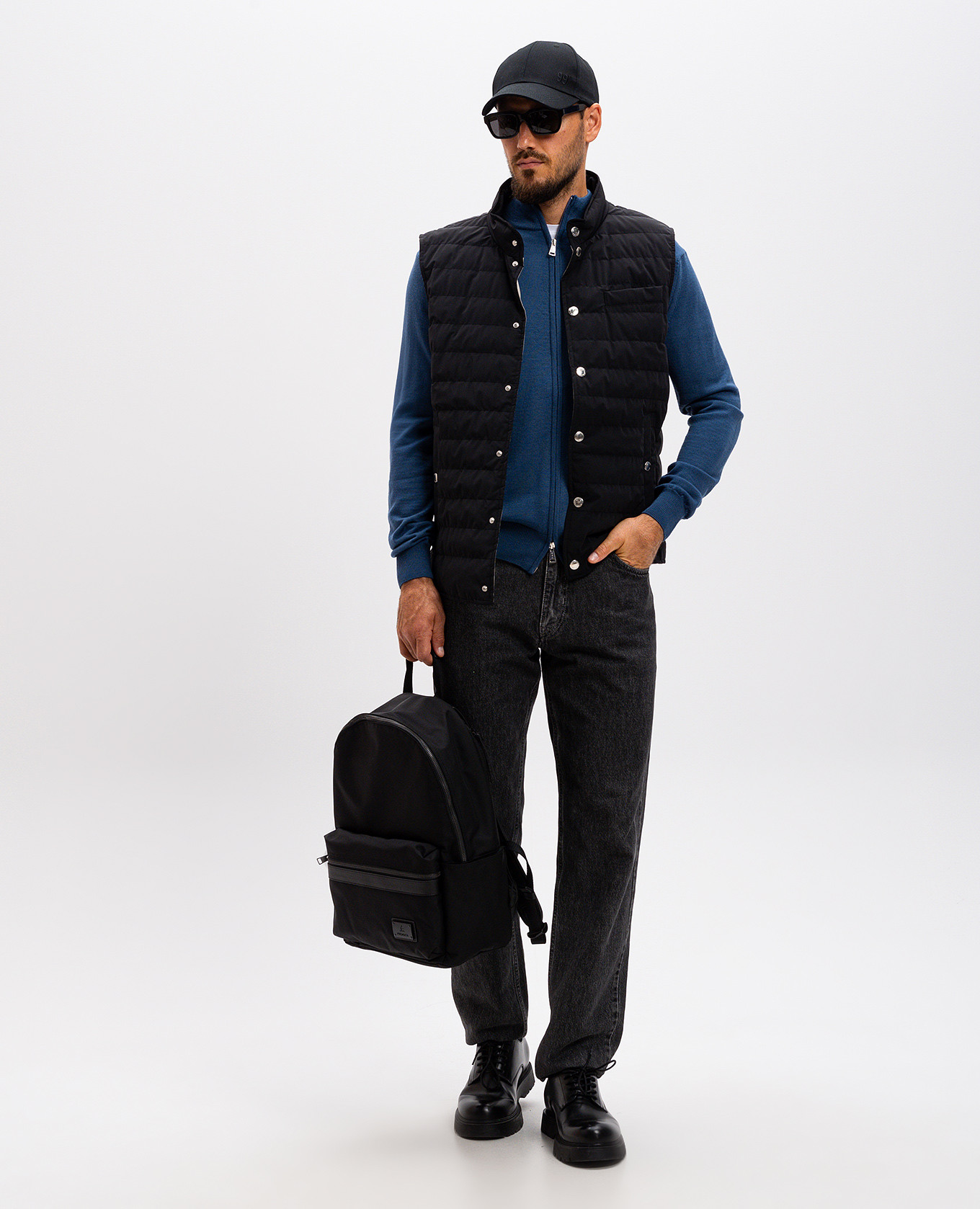 

Blue merino wool cardigan Cashmere&Whiskey
