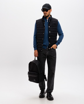 Cashmere&Whiskey Blue merino wool cardigan 97396