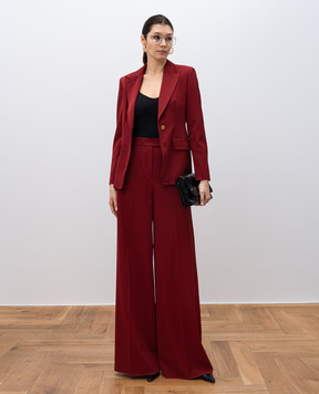 Max Mara NINFA burgundy wool palazzo pants NINFA