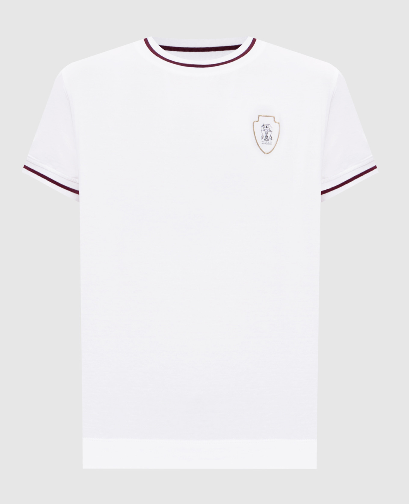 White T-shirt with emblem Brunello Cucinelli