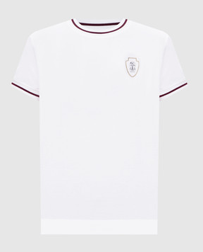Brunello Cucinelli White T-shirt with emblem M0T81VD110