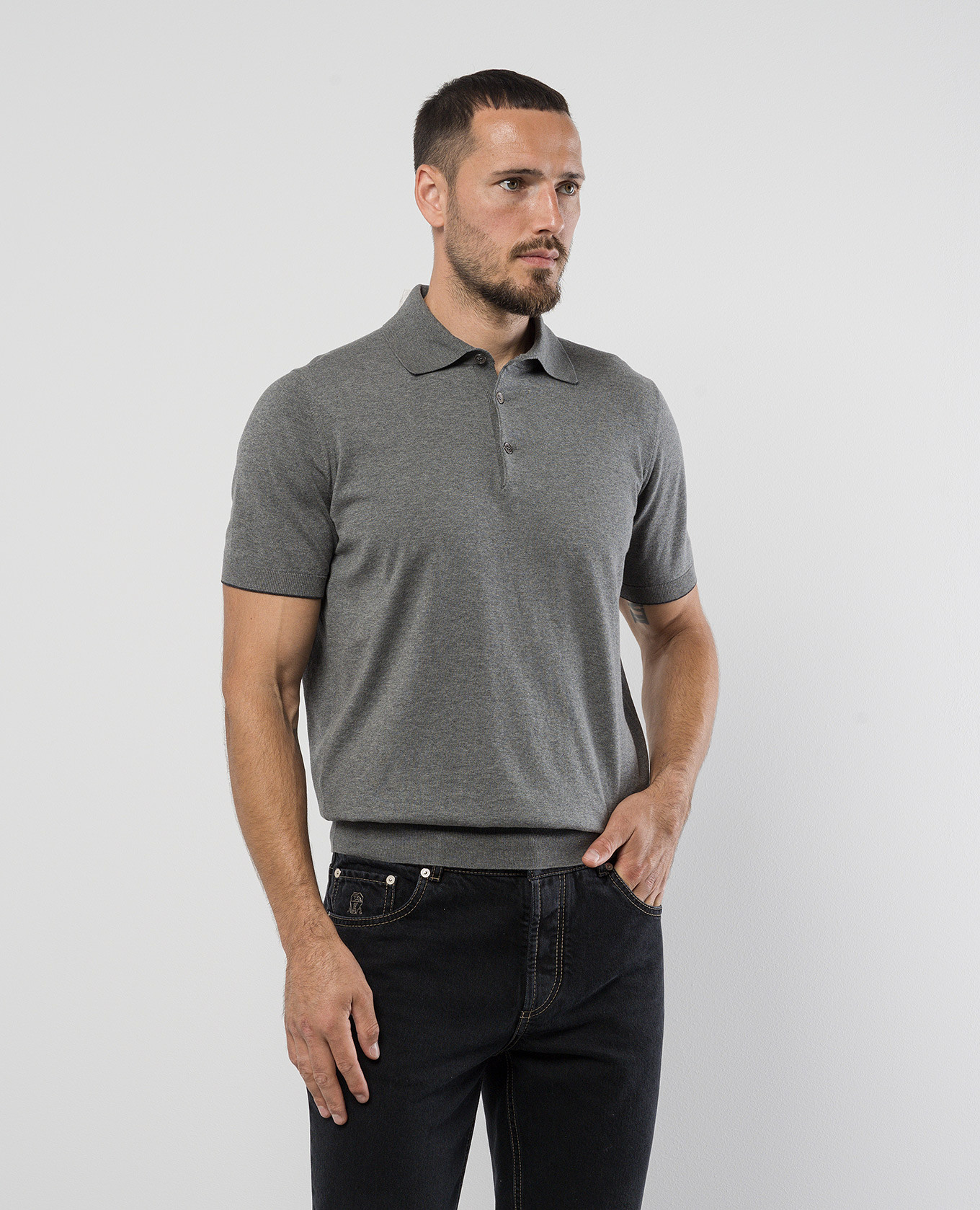 

Gray polo shirt Brunello Cucinelli, Grey