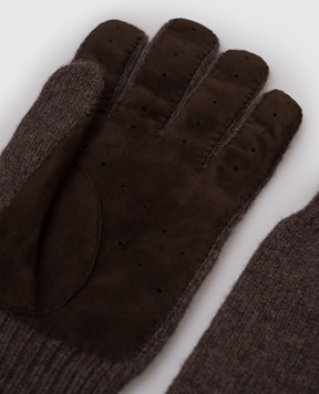 Brunello Cucinelli Brown combination gloves M2292118