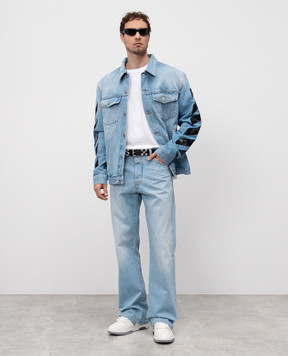 Off-White Diagonal Fresco blue jeans OMYA18JS25DEN001