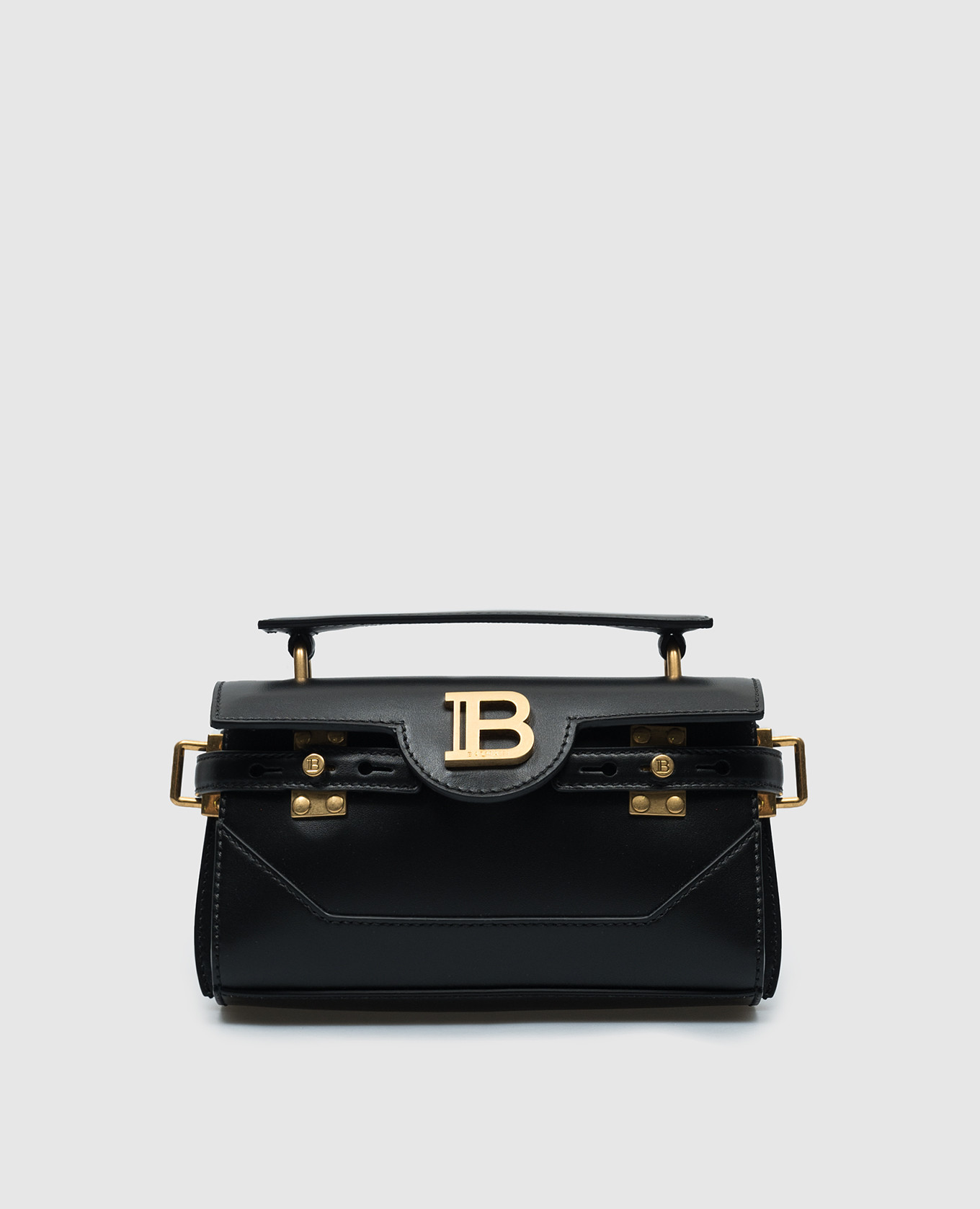 

B-Buzz 19 Mini Logo Bag in Black Leather Balmain, Черный