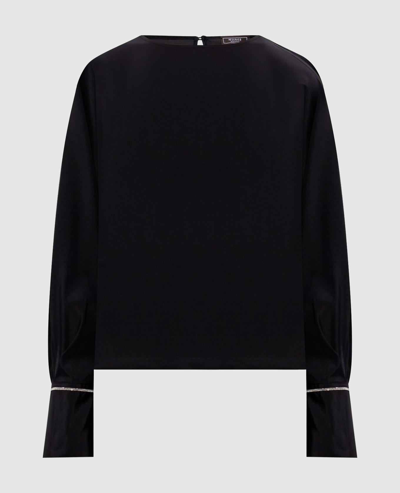 

Black silk blouse with a scoop neck Peserico