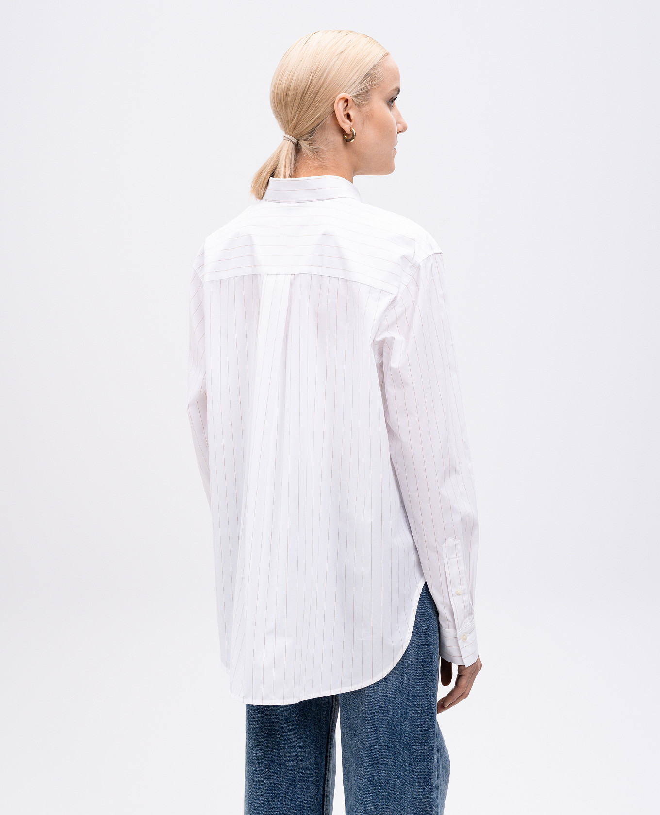 

White striped shirt with embroidered logo Toteme