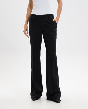 Magda Butrym Black silk flared pants PANTS01104725
