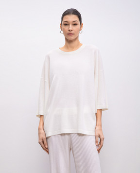Allude White wool and cashmere top 25217051