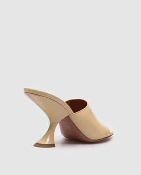Amina Muaddi Taylor yellow leather mules 14S364270TAY
