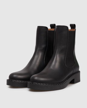 Babe Pay Pls Black leather Chelsea boots 417201KO