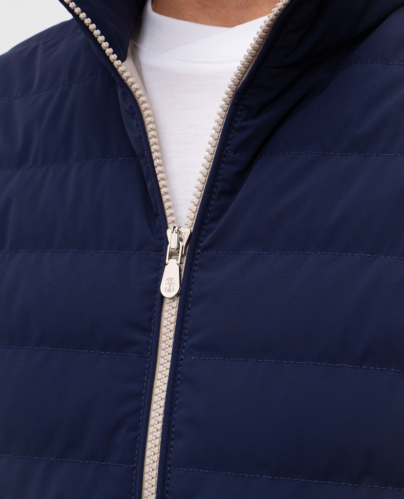 

Blue quilted down vest Brunello Cucinelli