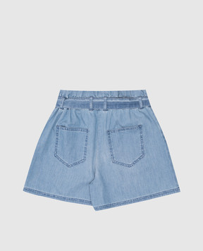 Dolce&Gabbana Children's blue denim shorts with logo L53Q32LDD0746