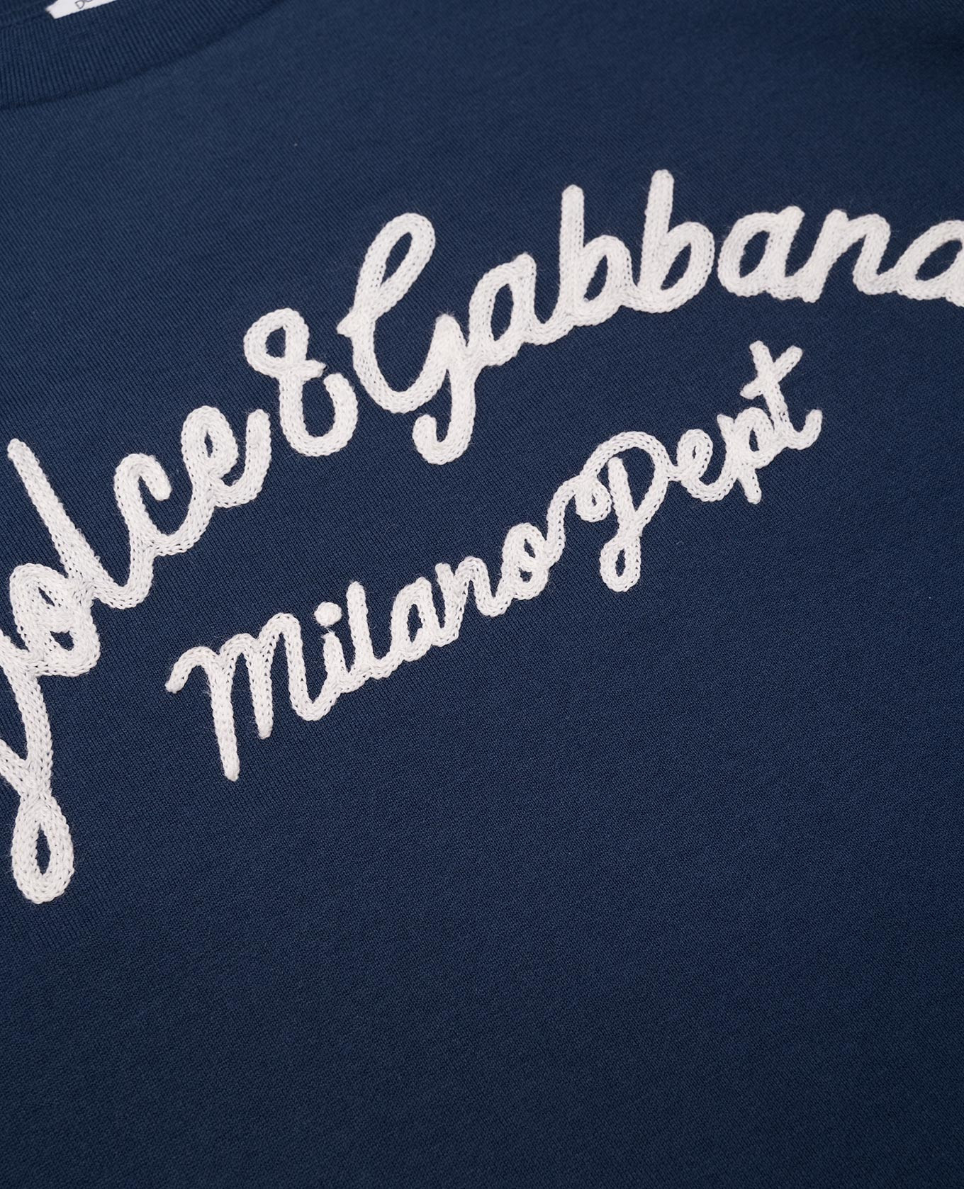 Children's blue T-shirt with embroidered logo Dolce&Gabbana 3