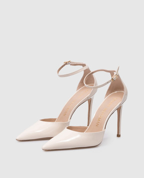Stuart Weitzman STUART beige patent leather shoes SC229