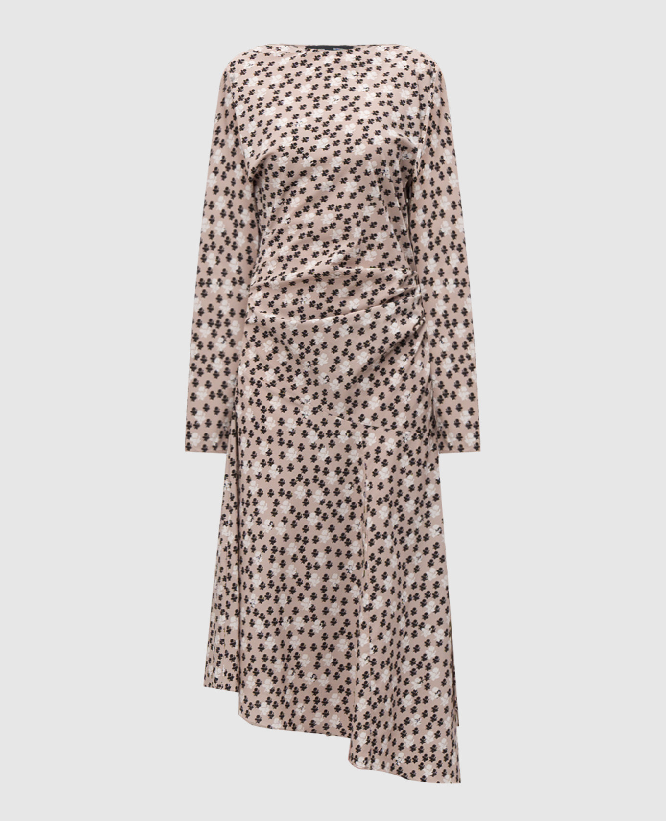 

Alina beige dress with floral print silk PROENZA SCHOULER