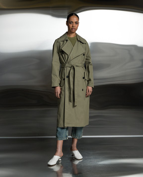 Solotre Khaki trench coat M1B0049