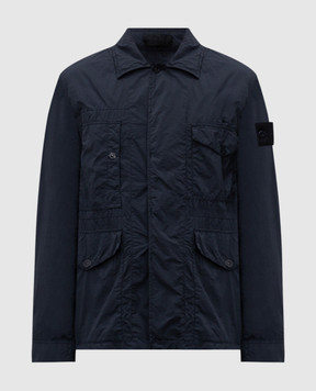 Stone Island Blue windbreaker with logo K1S154100033S00F6