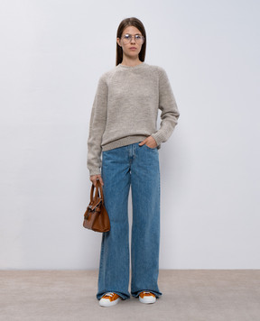 John Smedley Gray wool couper sweater COUPER