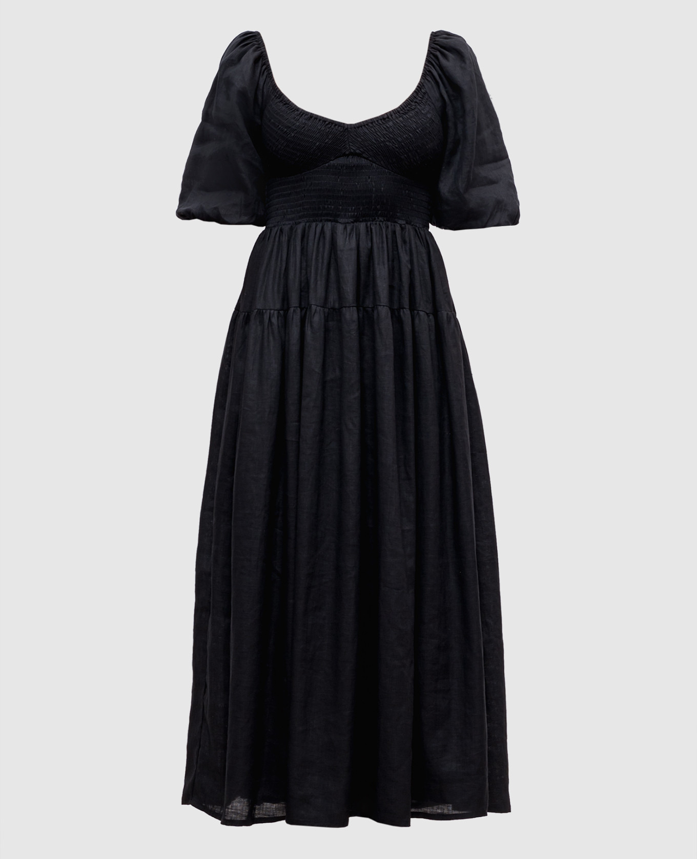 

Black midi Rosarico dress made of linen Faithfull