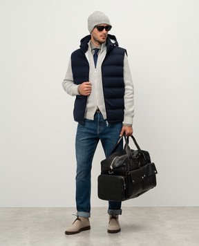 Brunello Cucinelli Gray shirt in a geometric pattern MY6331718