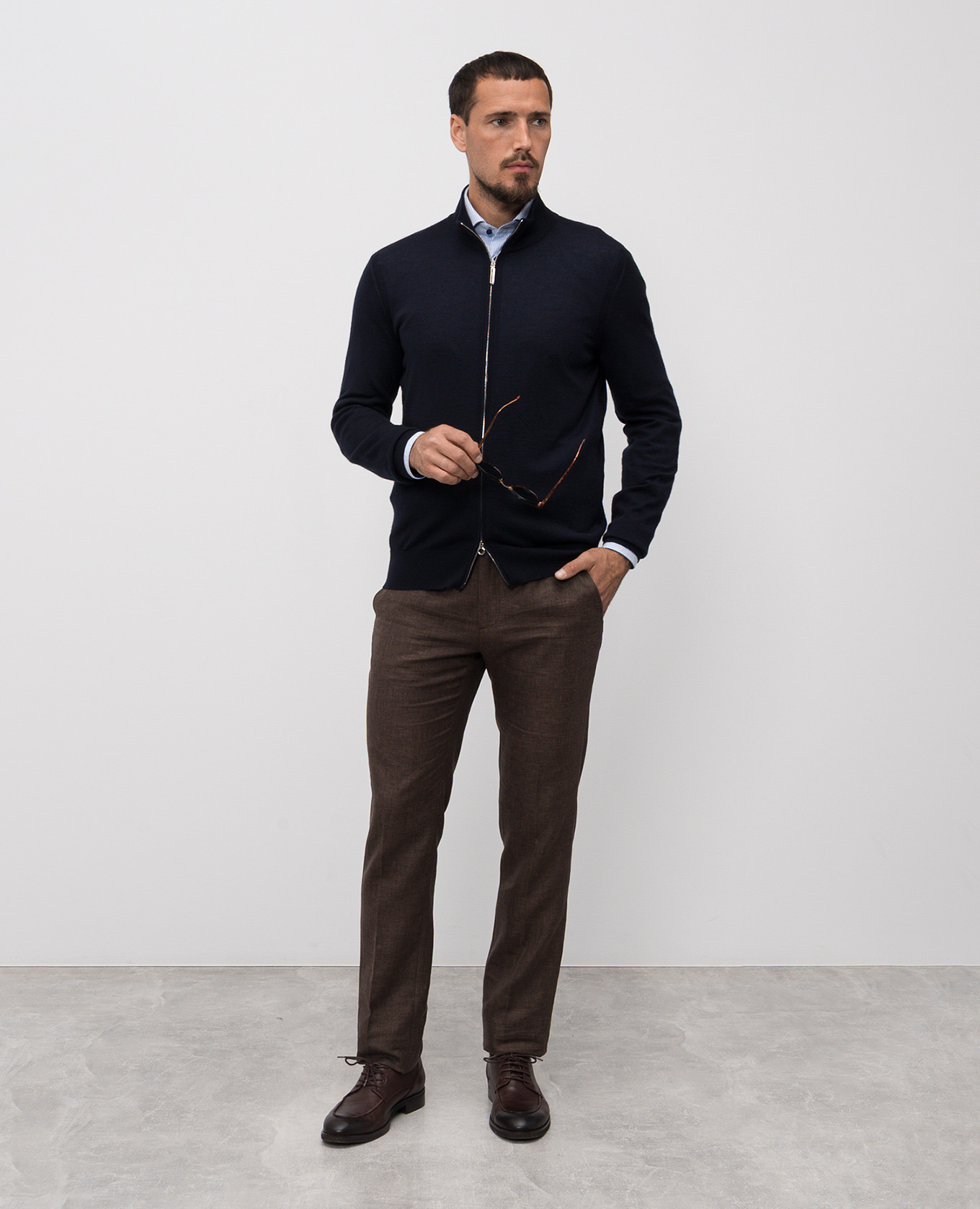 

Blue cashmere and silk cardigan Stefano Ricci