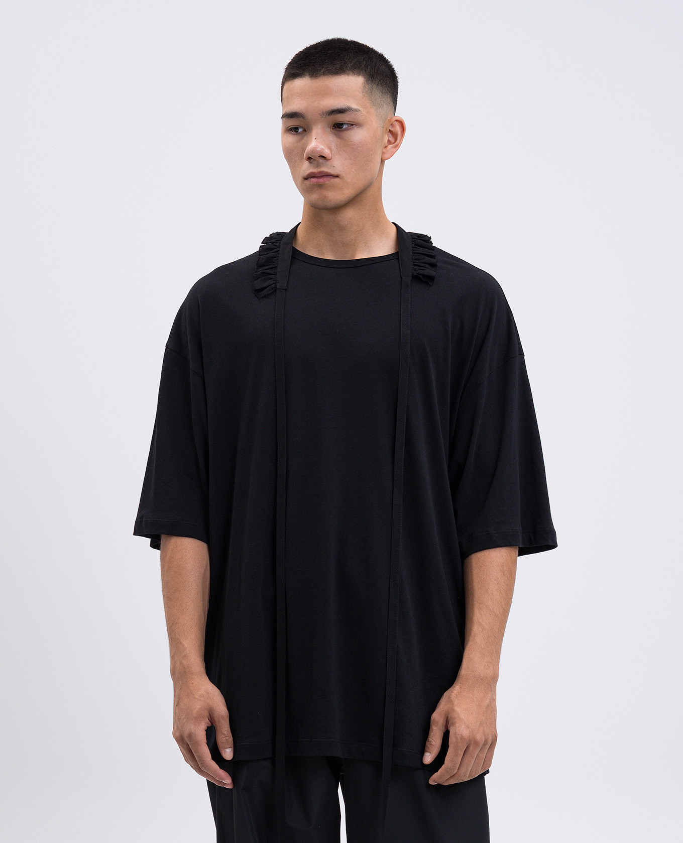 

Danvald black collared t-shirt Ann Demeulemeester, Khaki