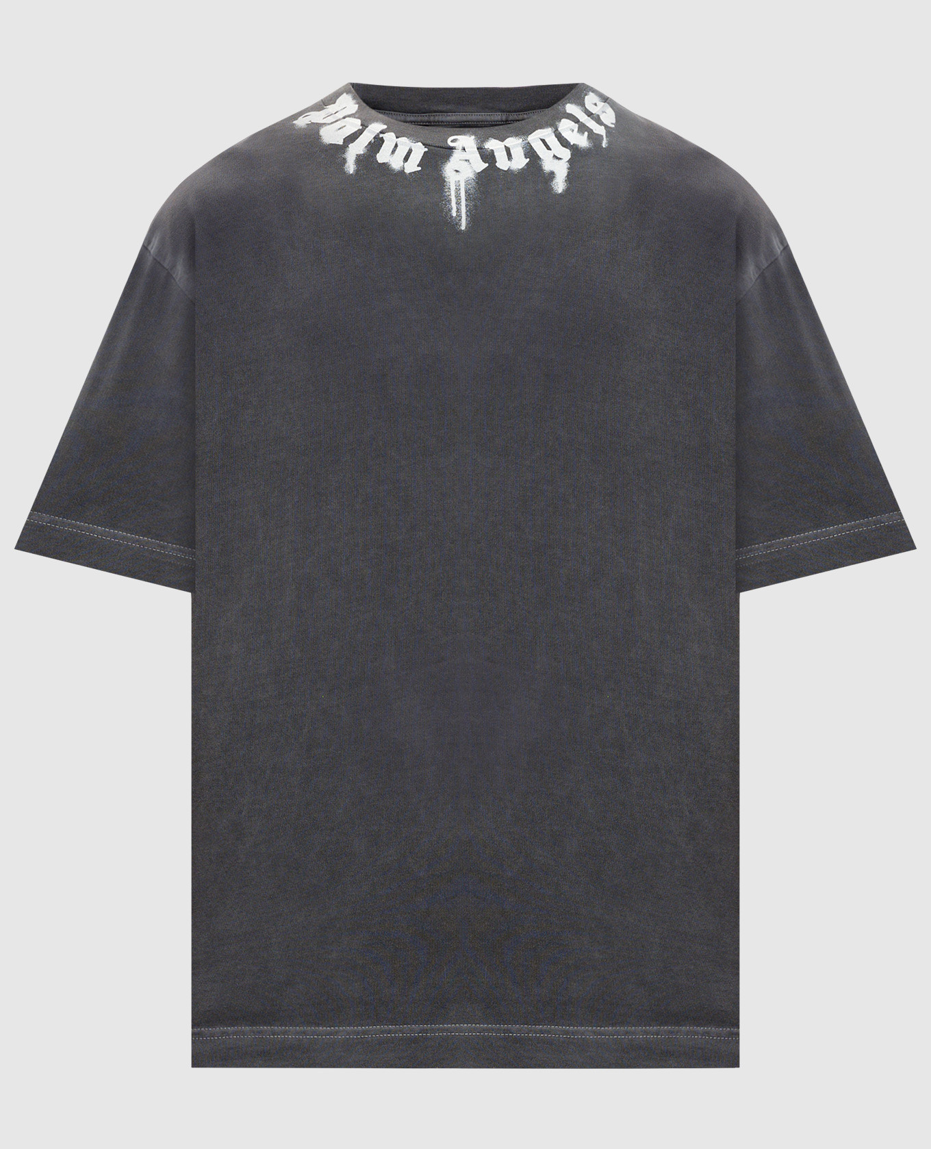 Grey T-shirt with Spray logo print Palm Angels