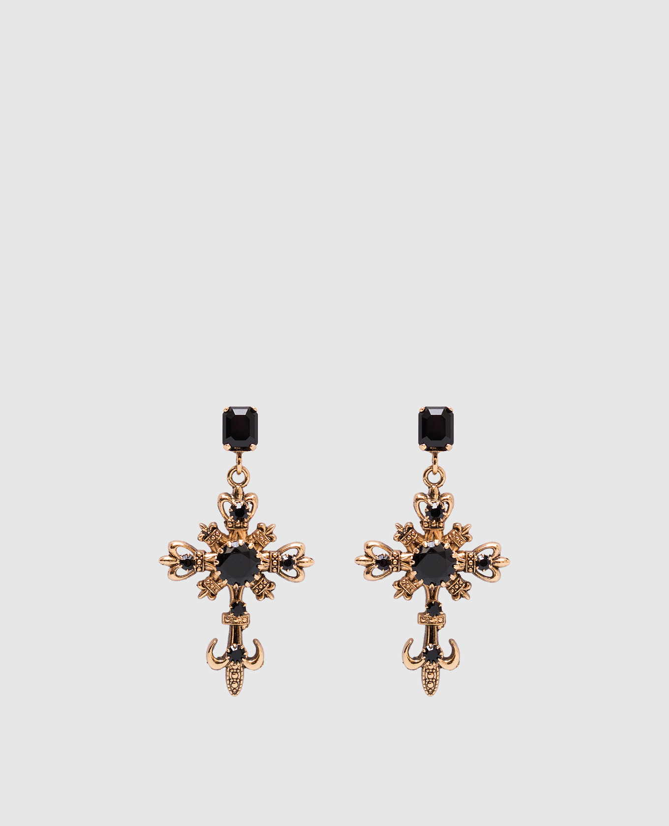 

Gold earrings with crystal pendants CelesteG, Golden