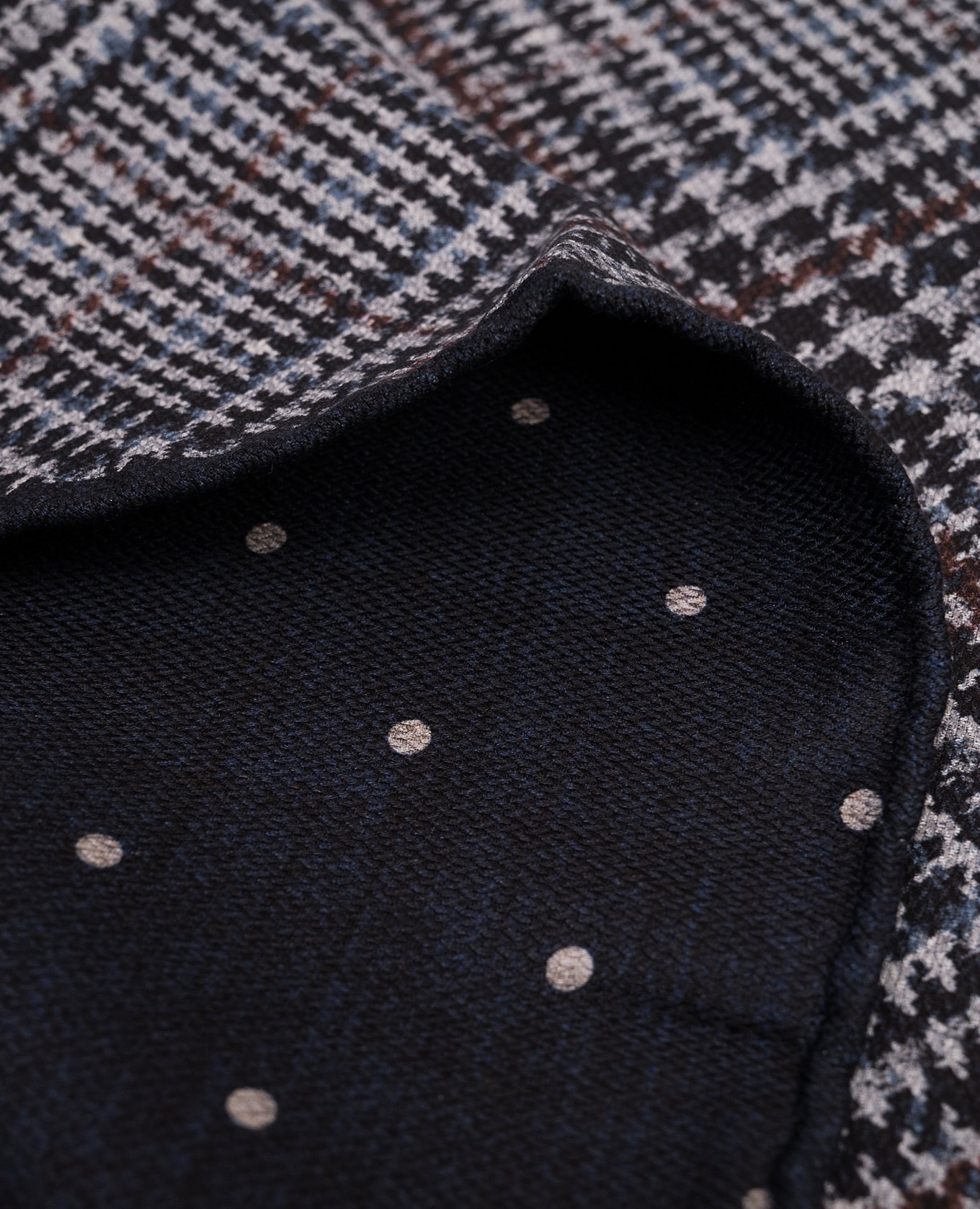 Blue double-sided printed silk pachet Brunello Cucinelli 3