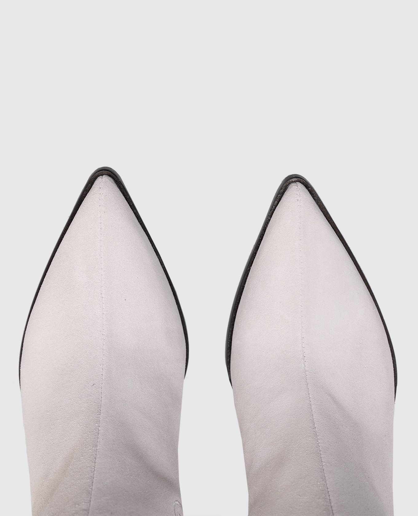 

Gray suede Cossacks with embroidered emblem Dondup, Grey