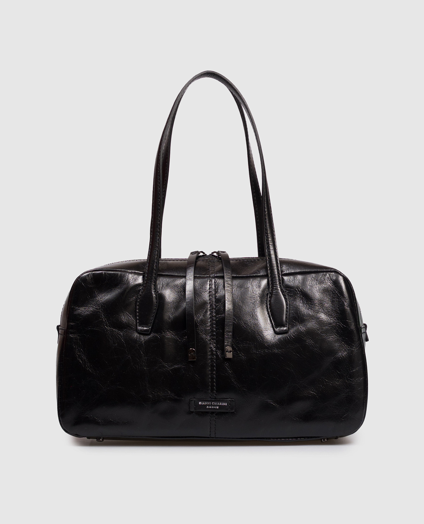 

Aryna black glossy leather bowler bag Gianni Chiarini