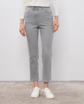 Peserico Grey jeans with logo A04525L75Q04953