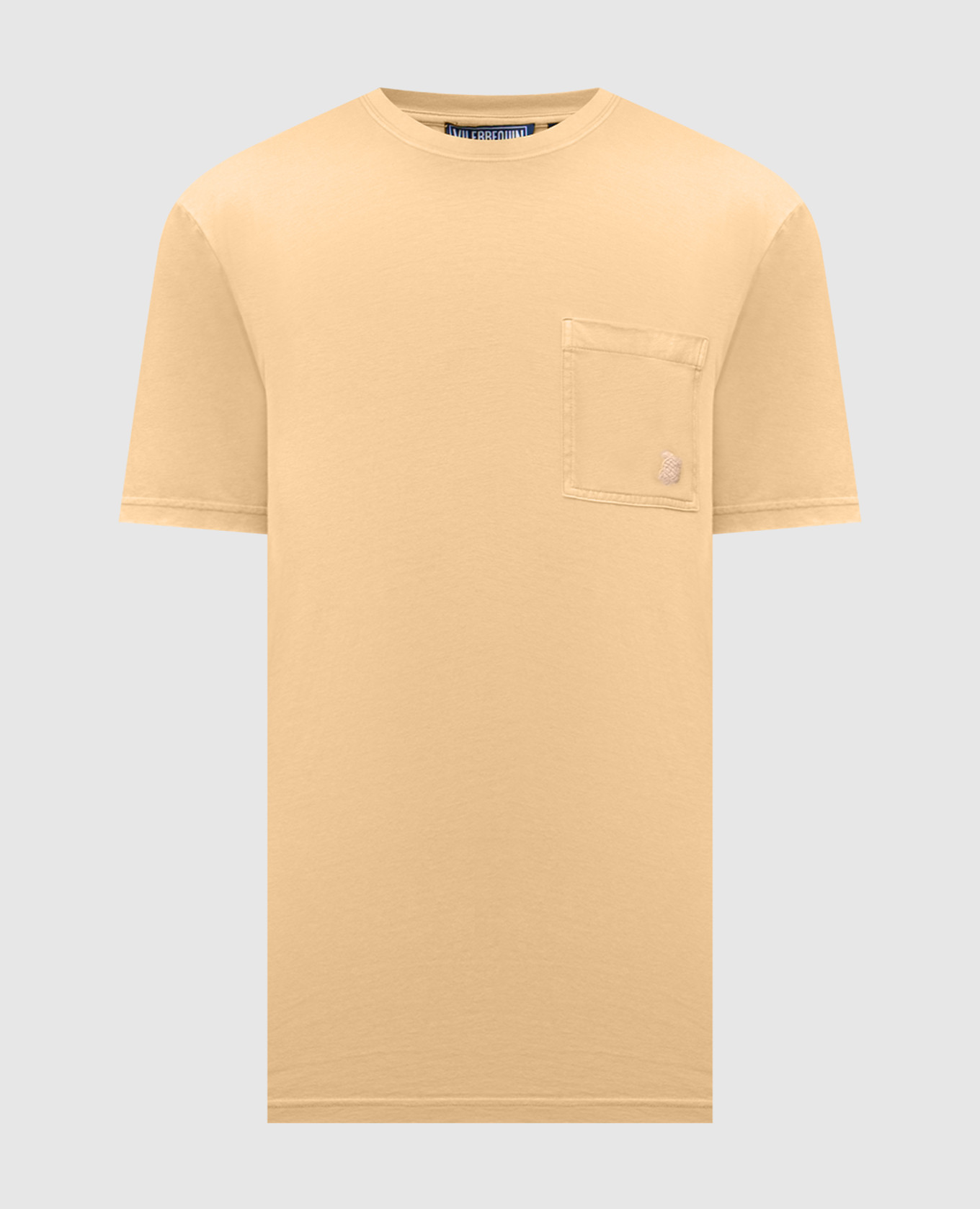 Beige T-shirt with embroidered emblem Vilebrequin