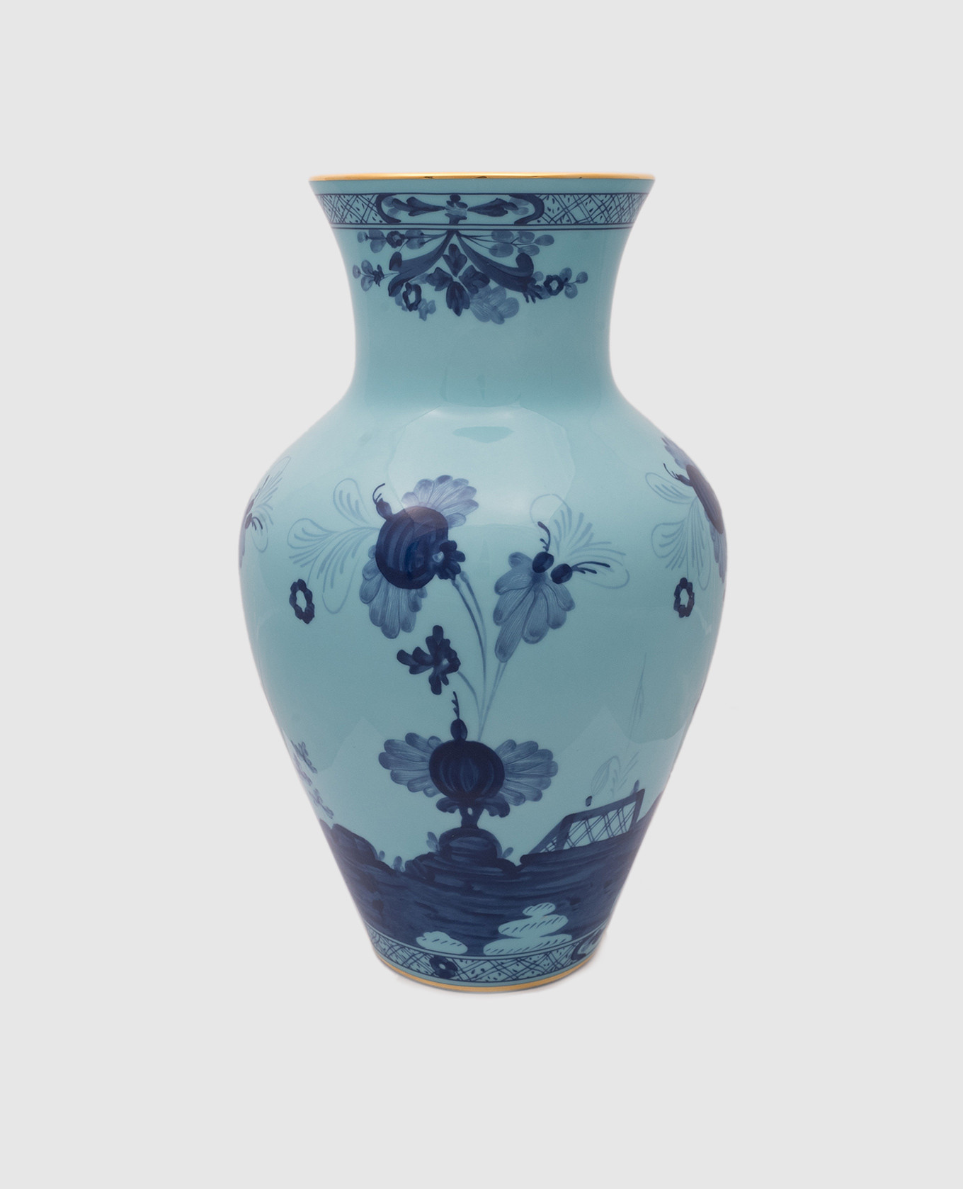 

Blue porcelain vase Ming Oriente Italiano Ginori 1735, Light blue