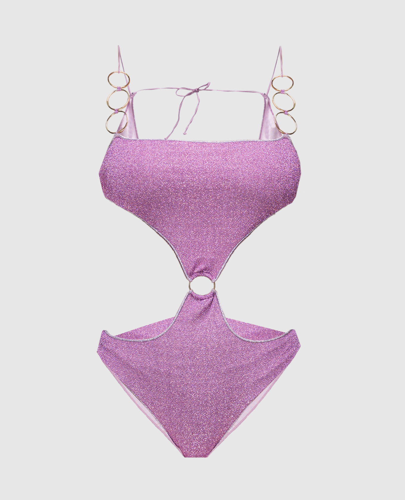 Violet lumiere ring cut out swimsuit with lurex oseree