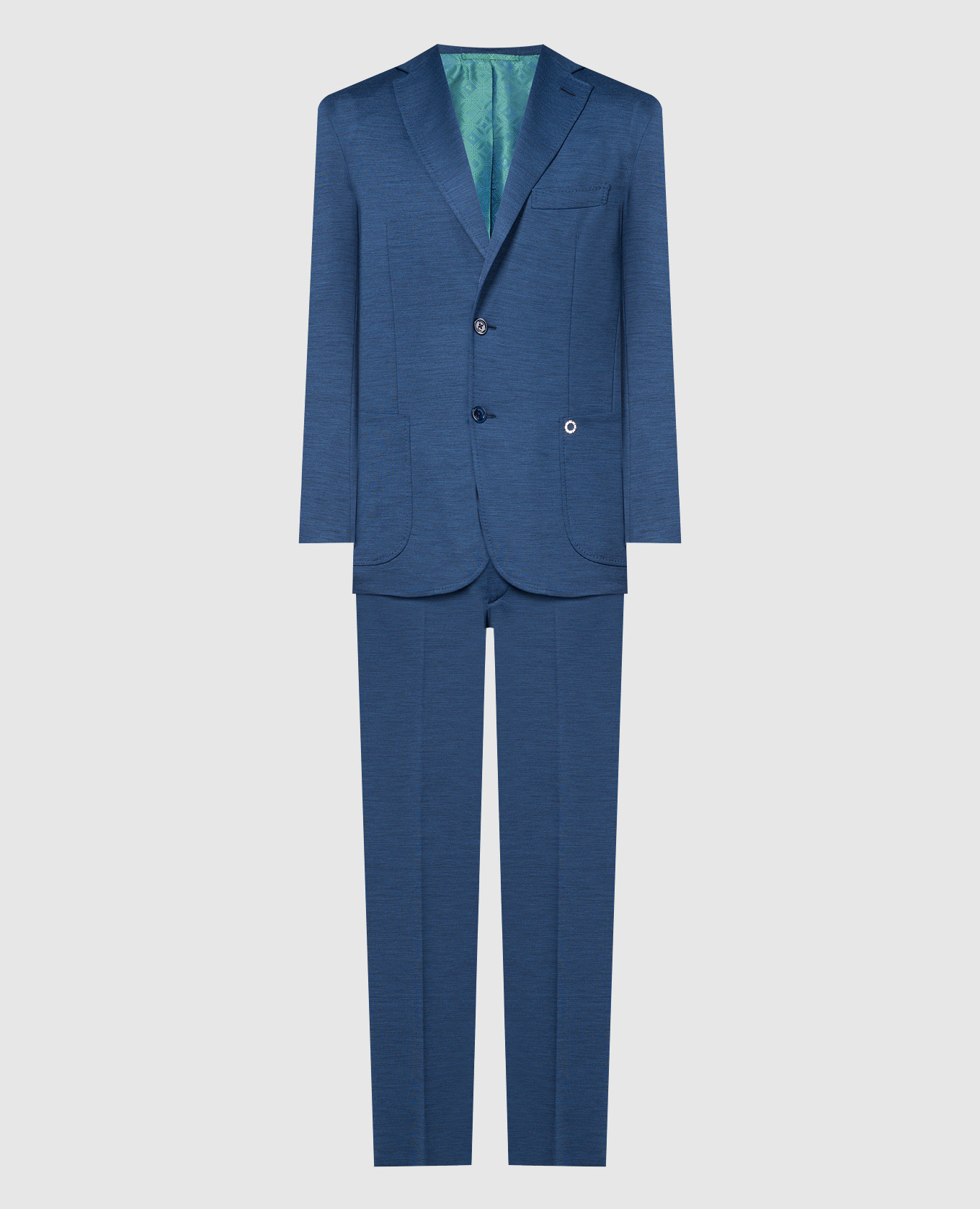 Stefano Ricci Blue wool and silk suit