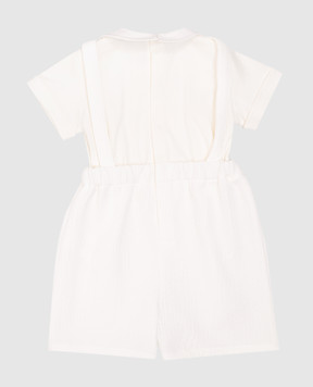 Dolce&Gabbana Children's white jumpsuit with logo L11O90G7N3H
