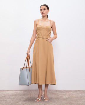 Ermanno Scervino Beige bustier dress D462Q325EGK