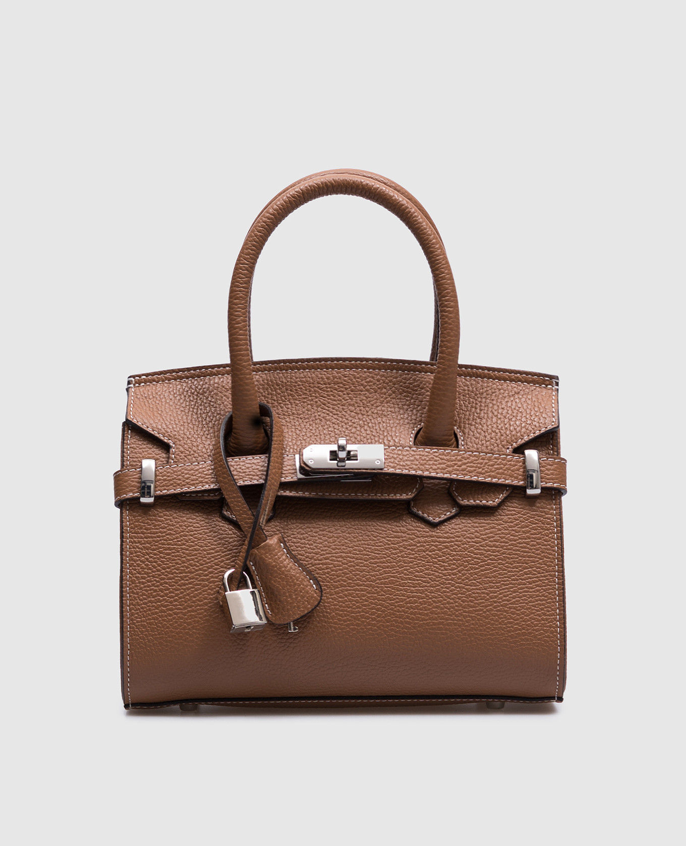 

Brown leather bag with lock Gianni Notaro
